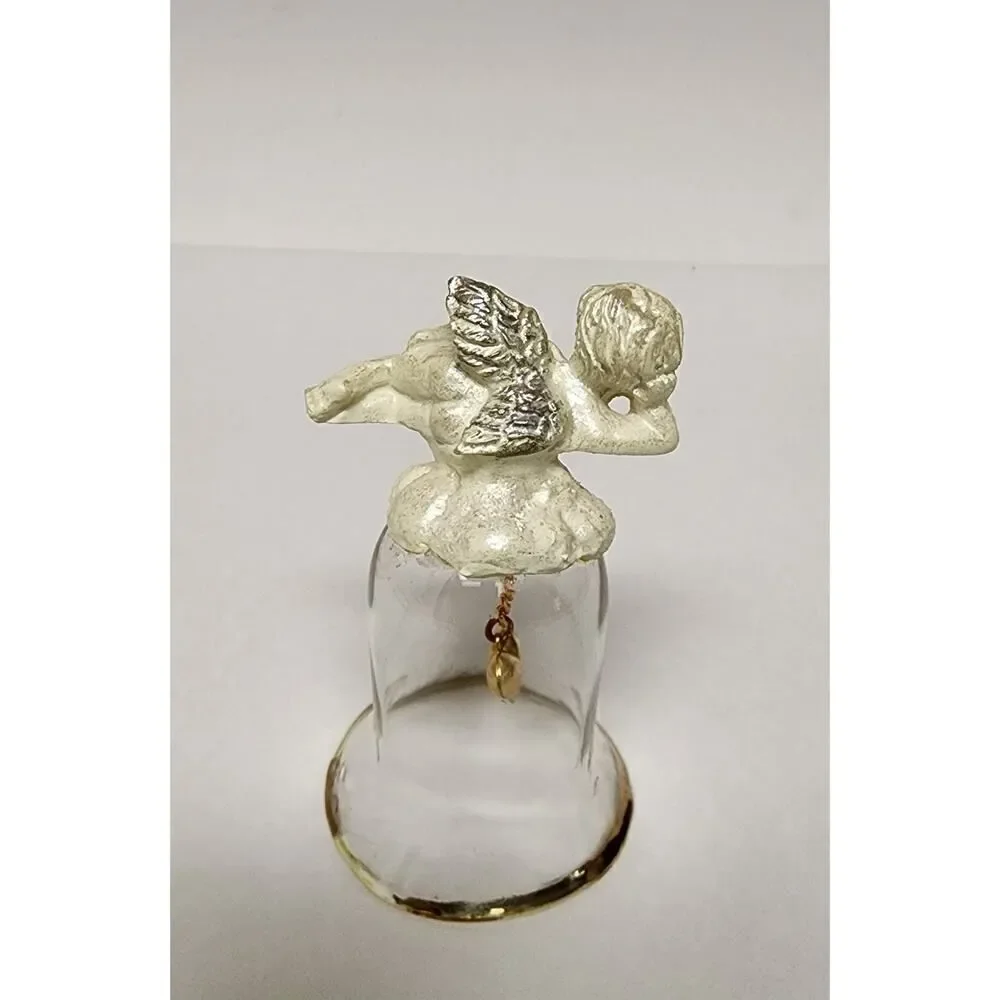 Vintage Christmas Angel Glass Bell Tree Ornament
